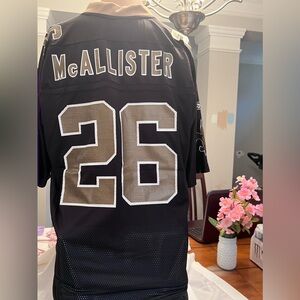 NFL New Orleans Saints Deuce McAllister 26 Reebok Black Jersey Men size L/G